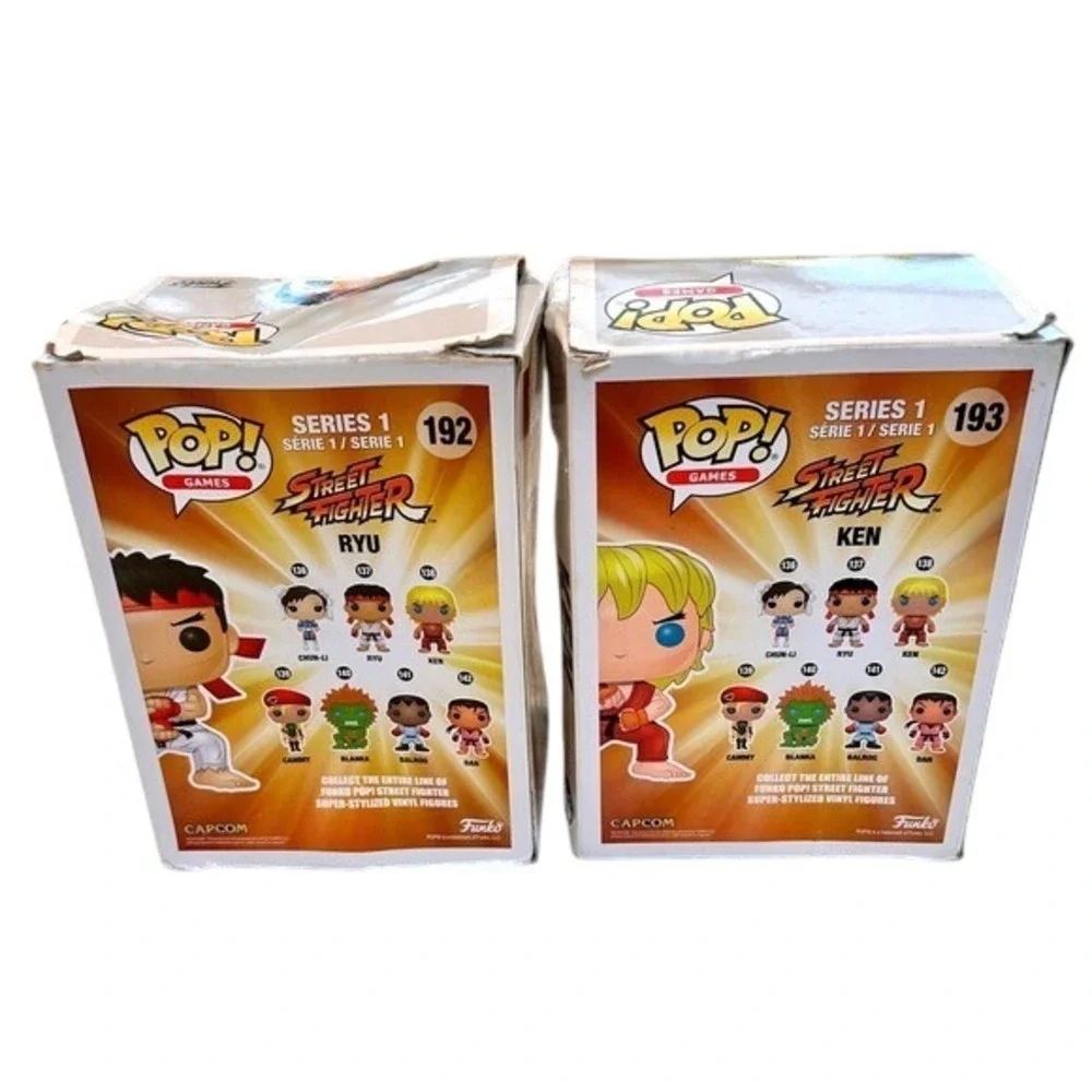 Funko Pop Street Fighter Ryu 192 Ken 193‎ Vinyl Figures Toys R Us Exclusive